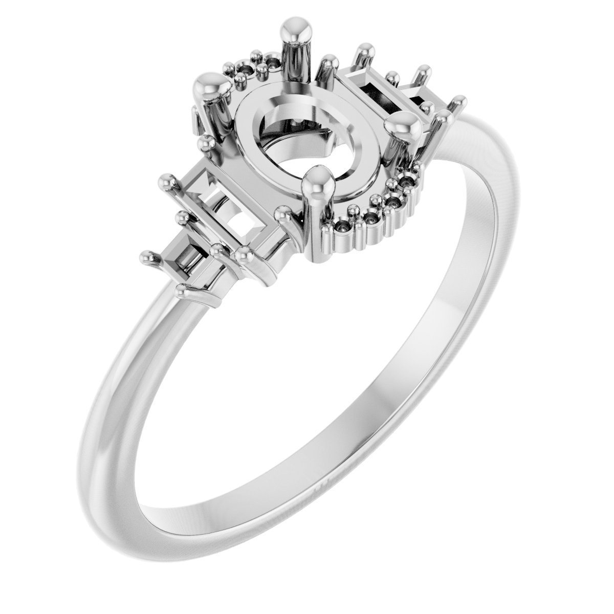 Accented Engagement Ring or Band