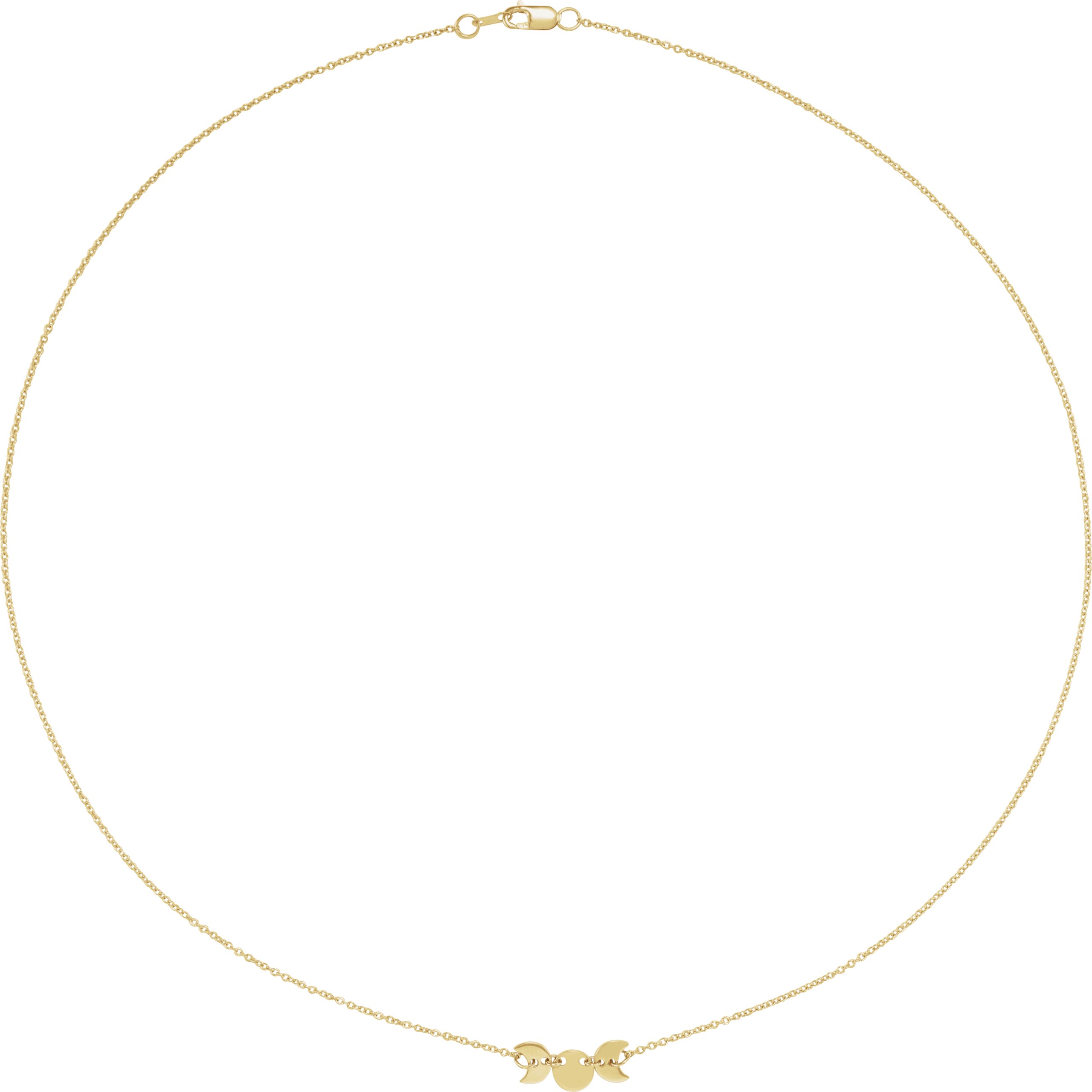 14K Yellow Triple Goddess 18" Necklace