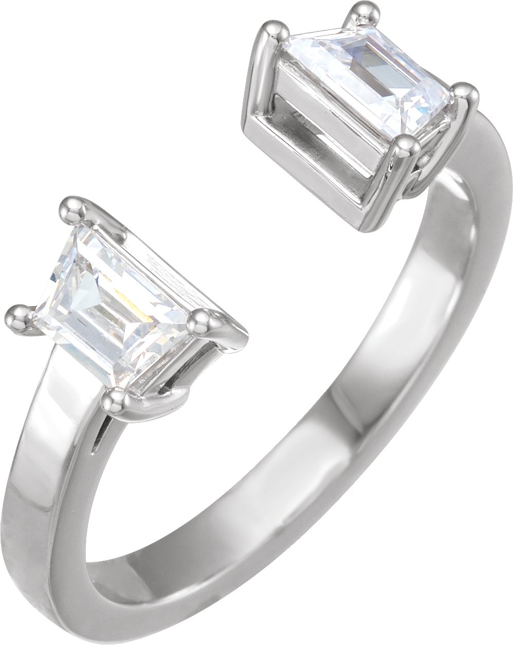 Trapezoid Side-Stone Open Shank