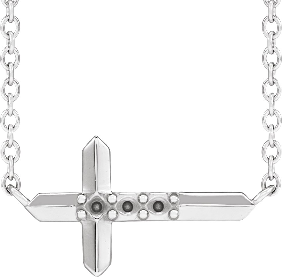 Family Sideways Cross Necklace or Center