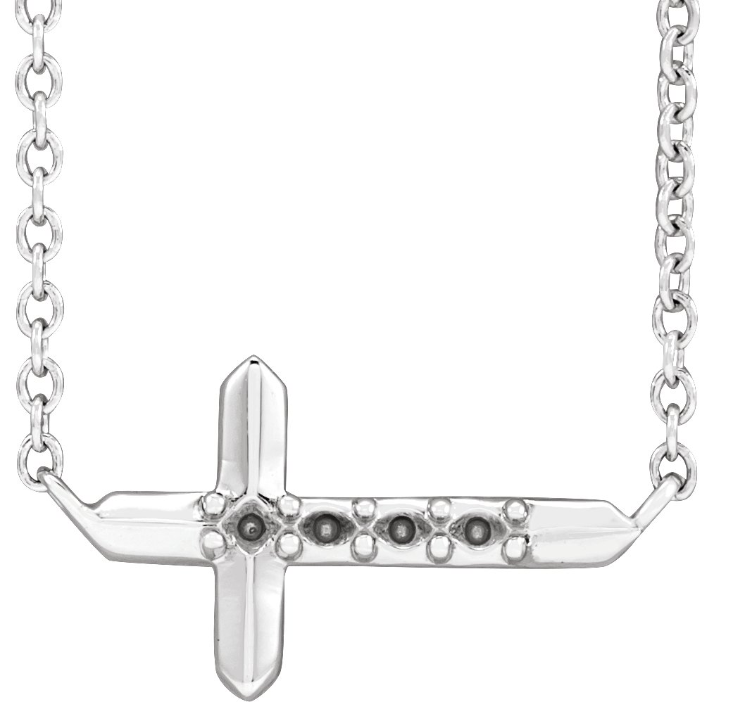 Family Sideways Cross Necklace or Center