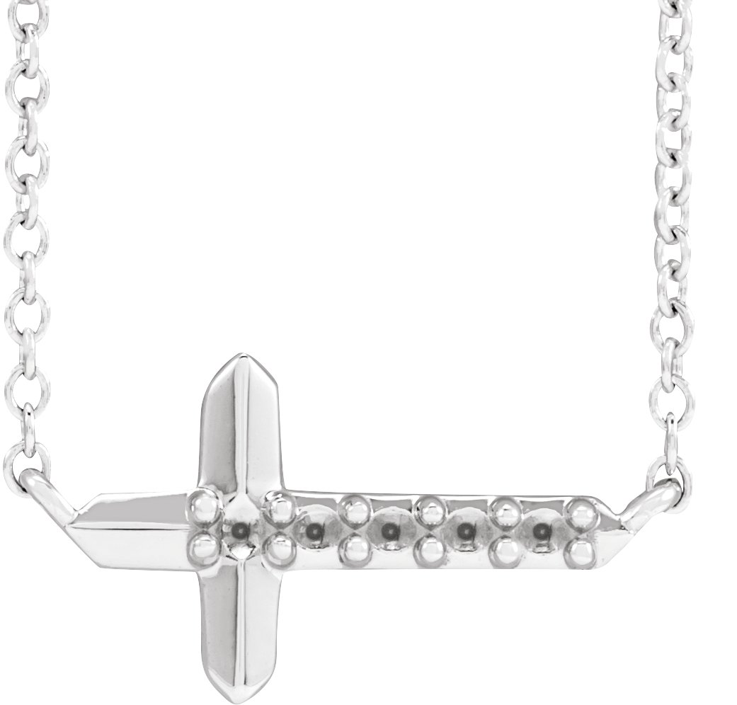 Family Sideways Cross Necklace or Center