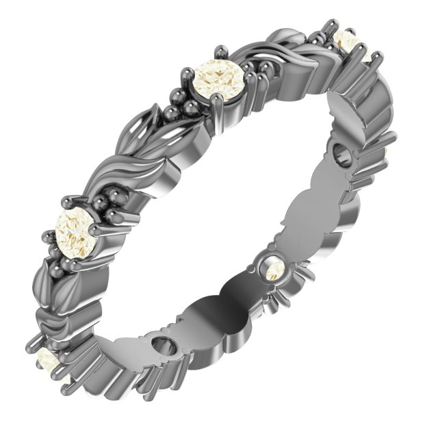 Floral-Inspired Eternity Band