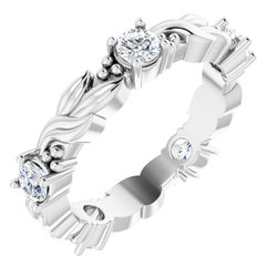 Floral-Inspired Eternity Band