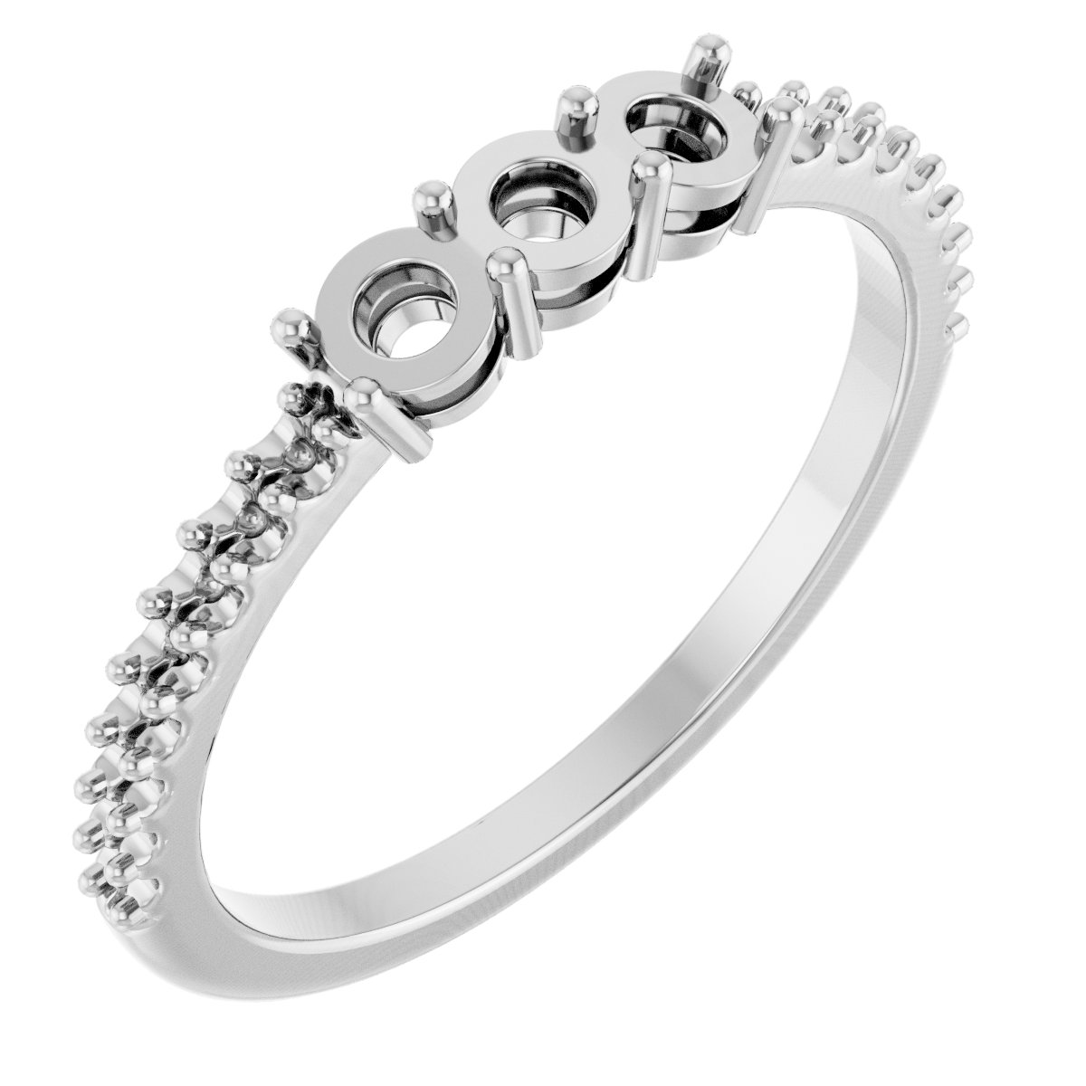 Three-Stone Rose-Cut Anniversary Band