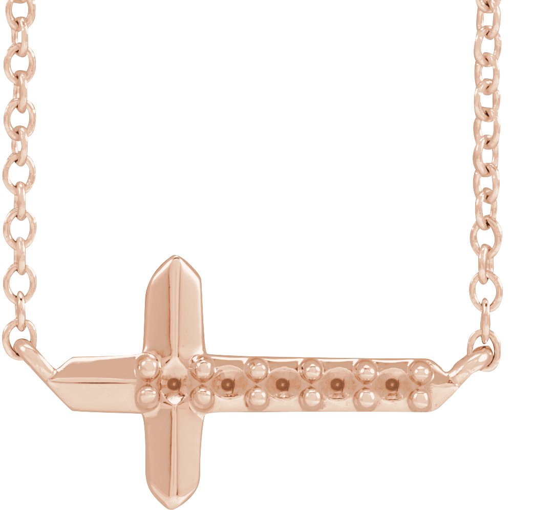 Family Sideways Cross Necklace or Center