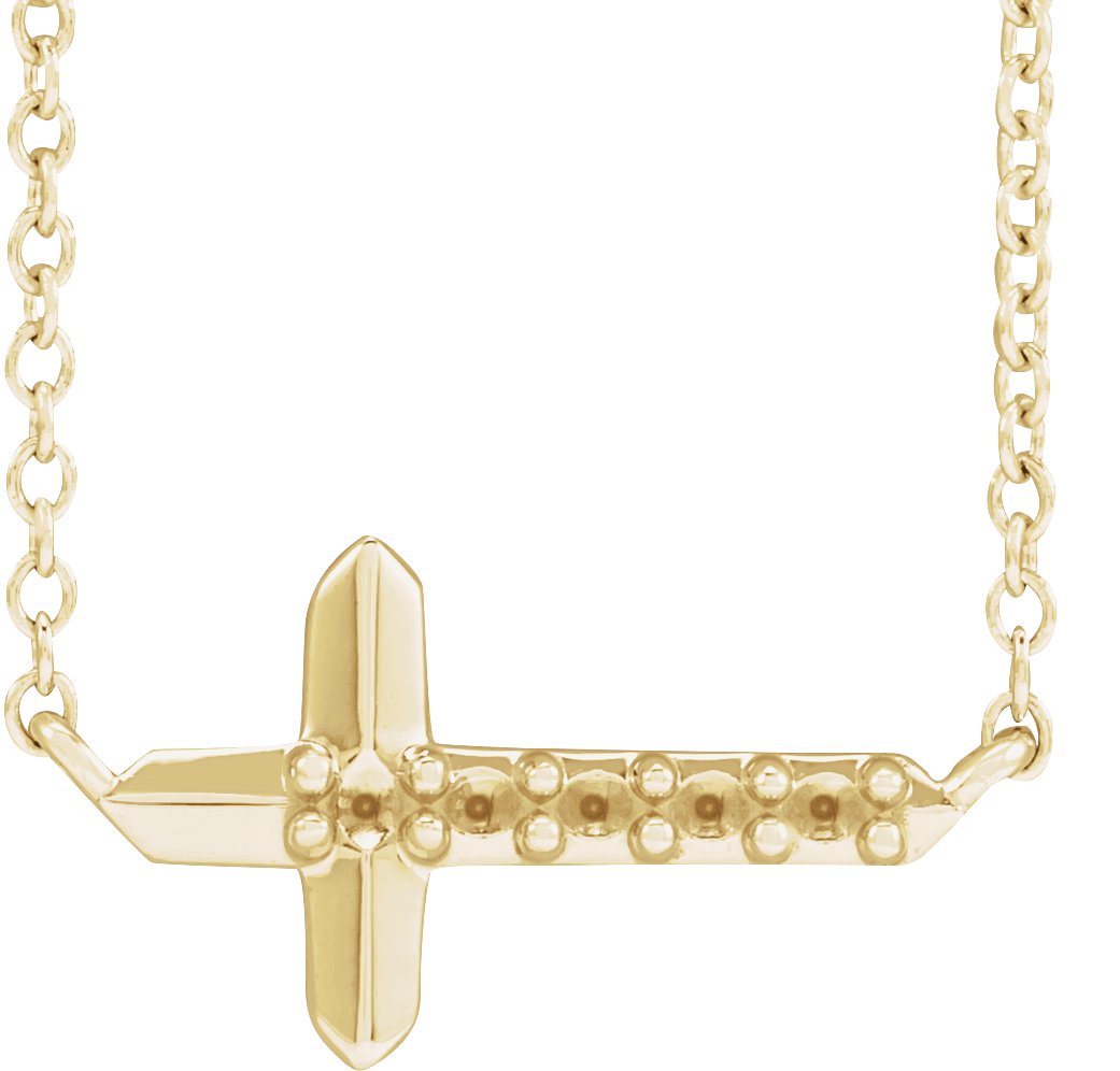 Family Sideways Cross Necklace or Center