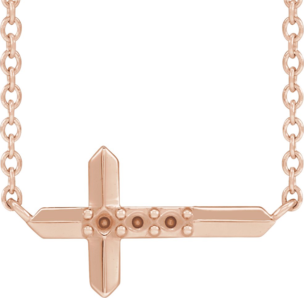 Family Sideways Cross Necklace or Center