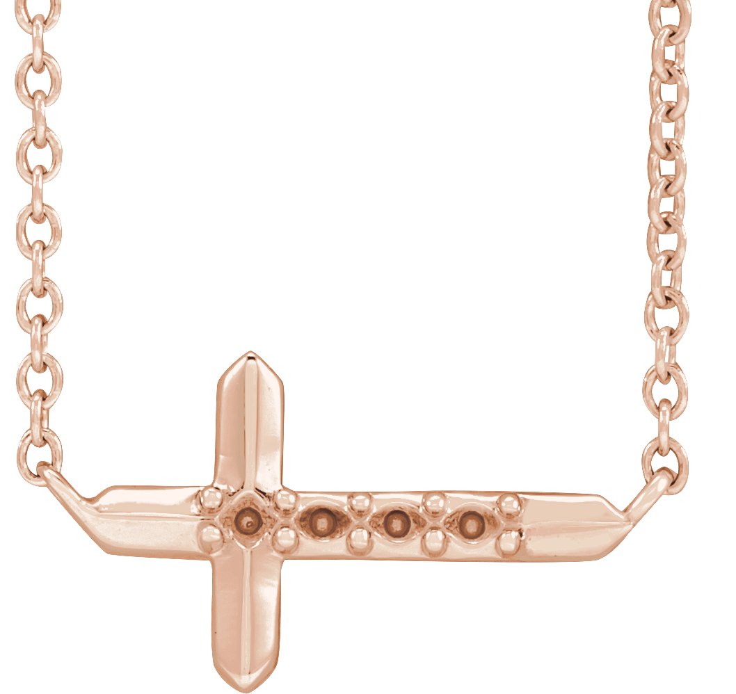 Family Sideways Cross Necklace or Center