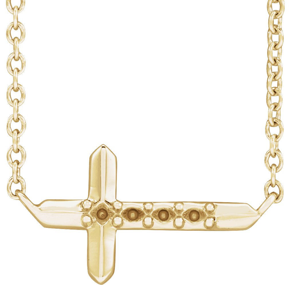 Family Sideways Cross Necklace or Center