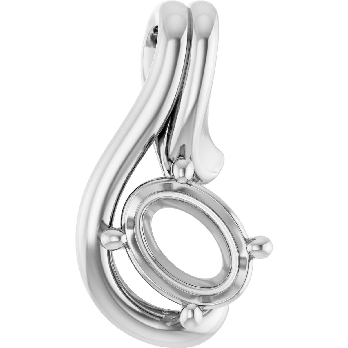 Solitaire Freeform Pendant