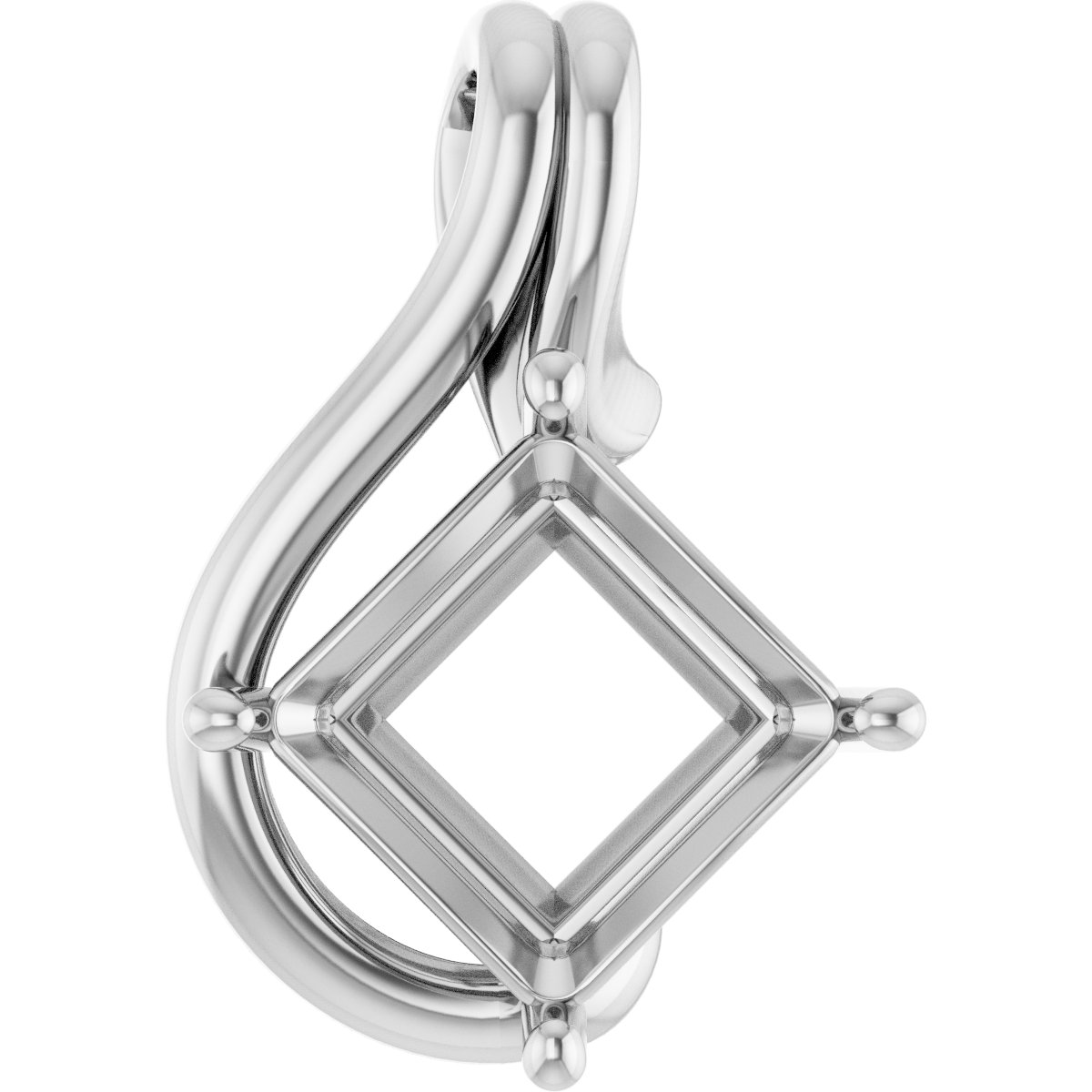 Solitaire Freeform Pendant