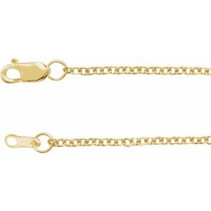14K Yellow 1.5 mm Cable 24" Chain