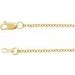 14K Yellow Gold Filled 1.5 mm Solid Cable Chain 7