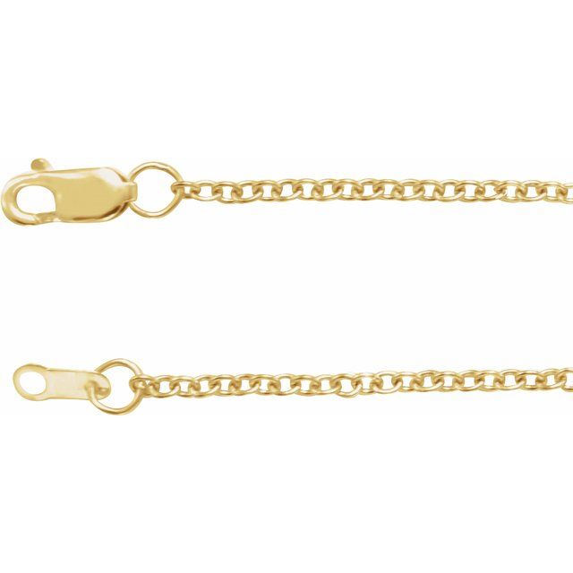 14K Yellow 1.5 mm Cable 18 Chain
