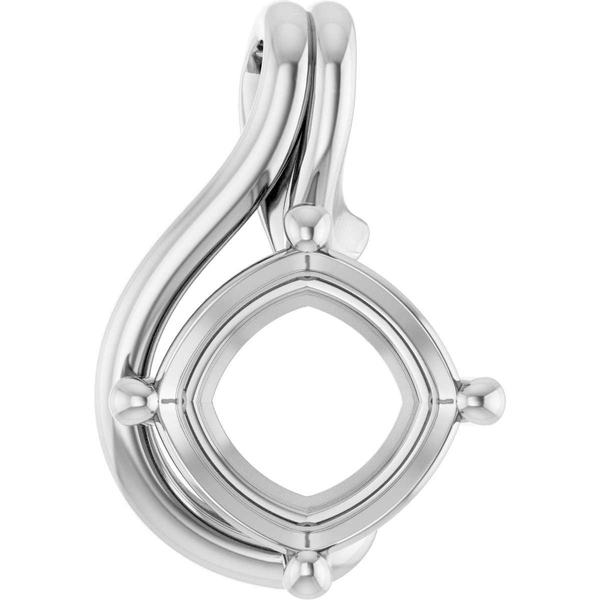 Solitaire Freeform Pendant