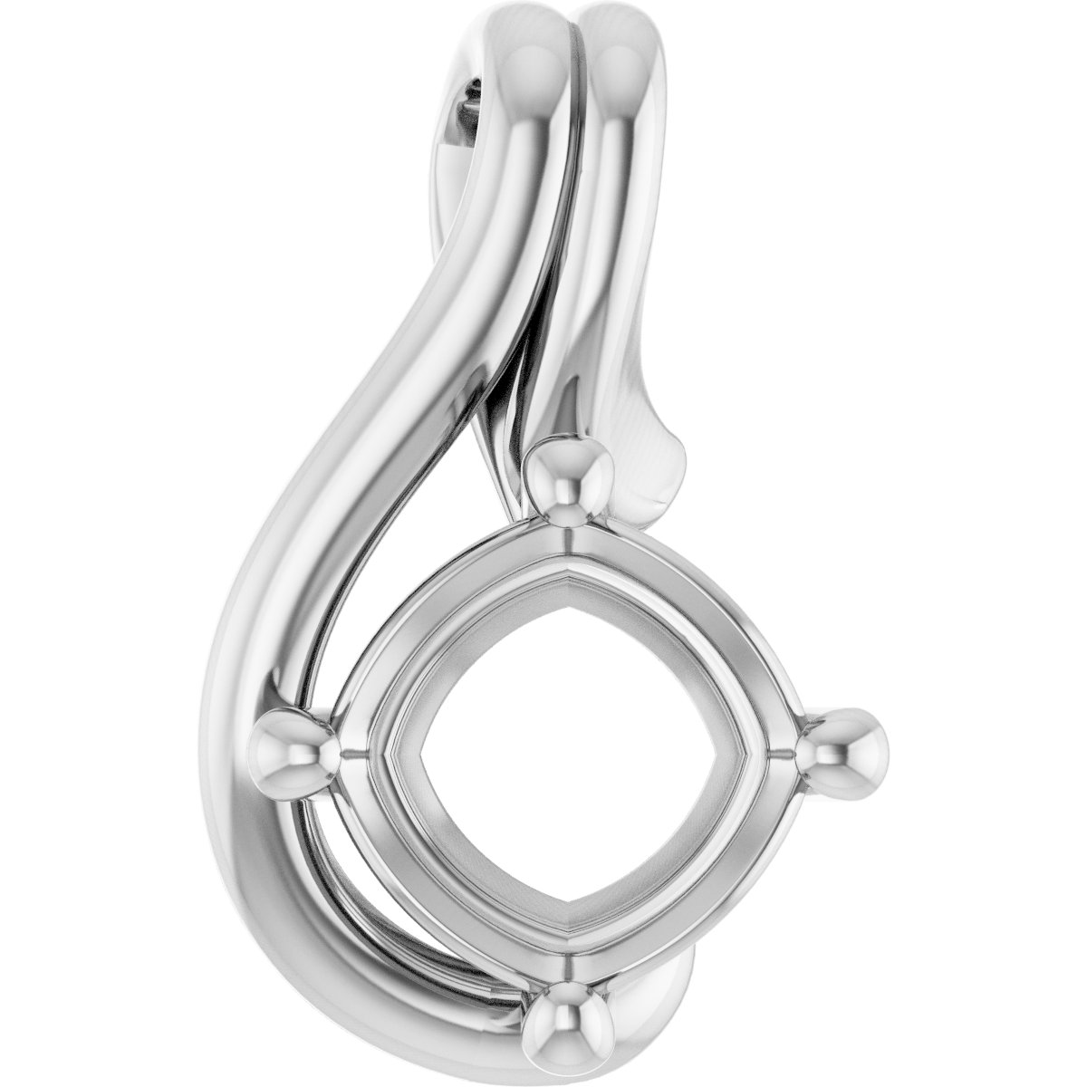 Solitaire Freeform Pendant