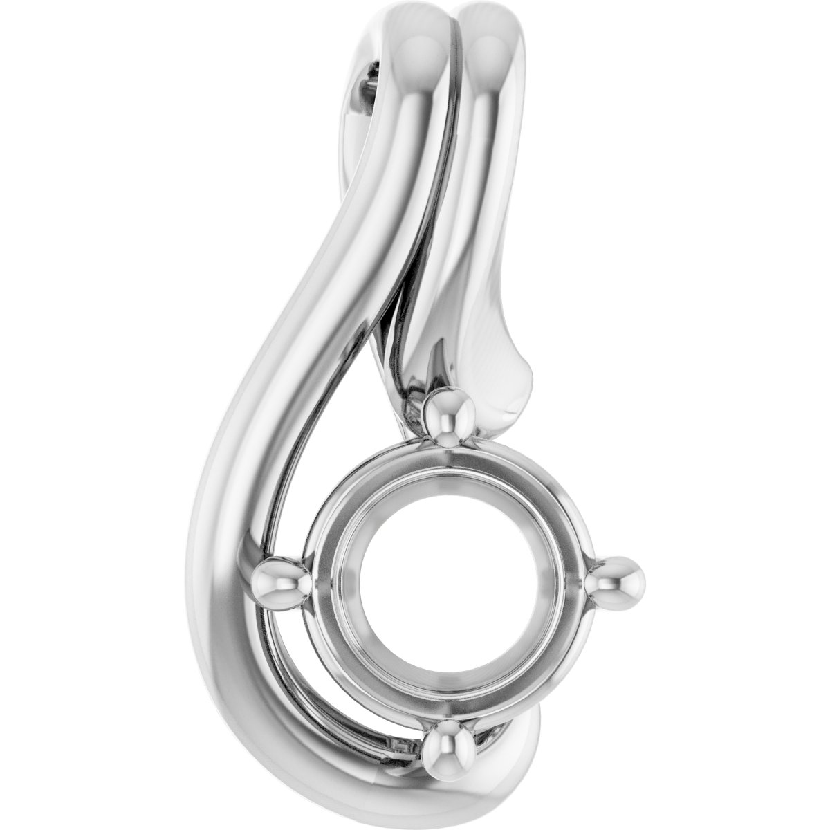 Solitaire Freeform Pendant