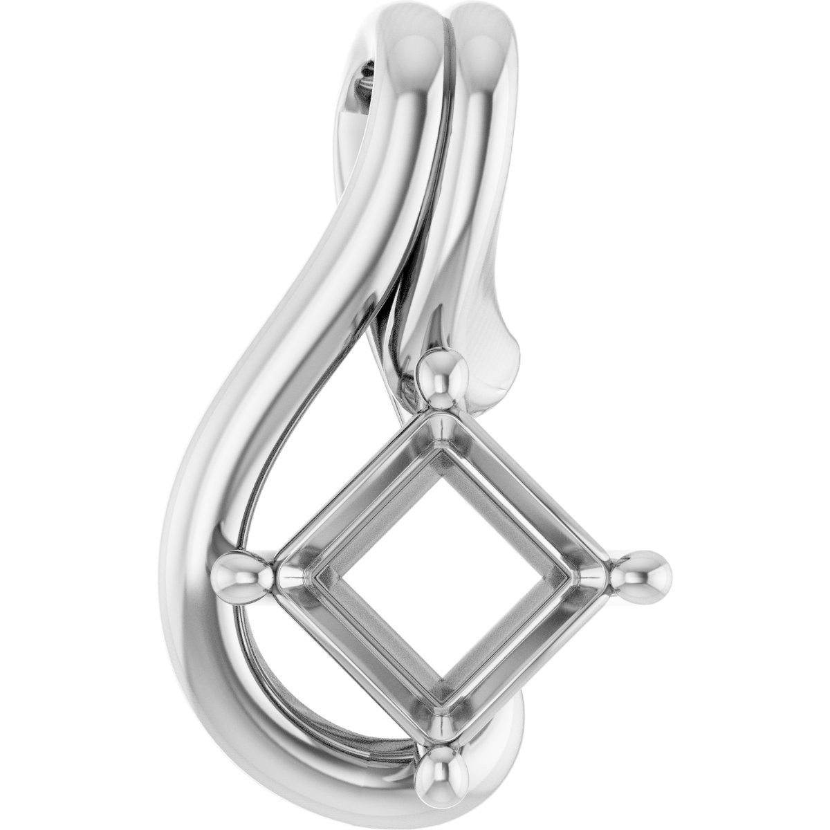 Solitaire Freeform Pendant