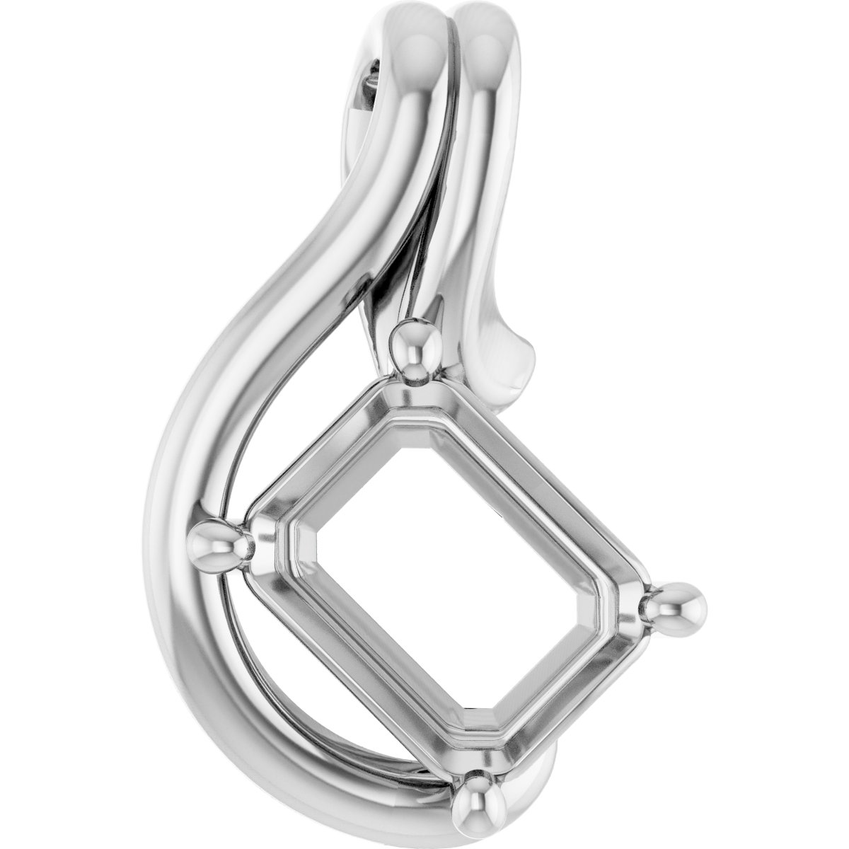 Solitaire Freeform Pendant