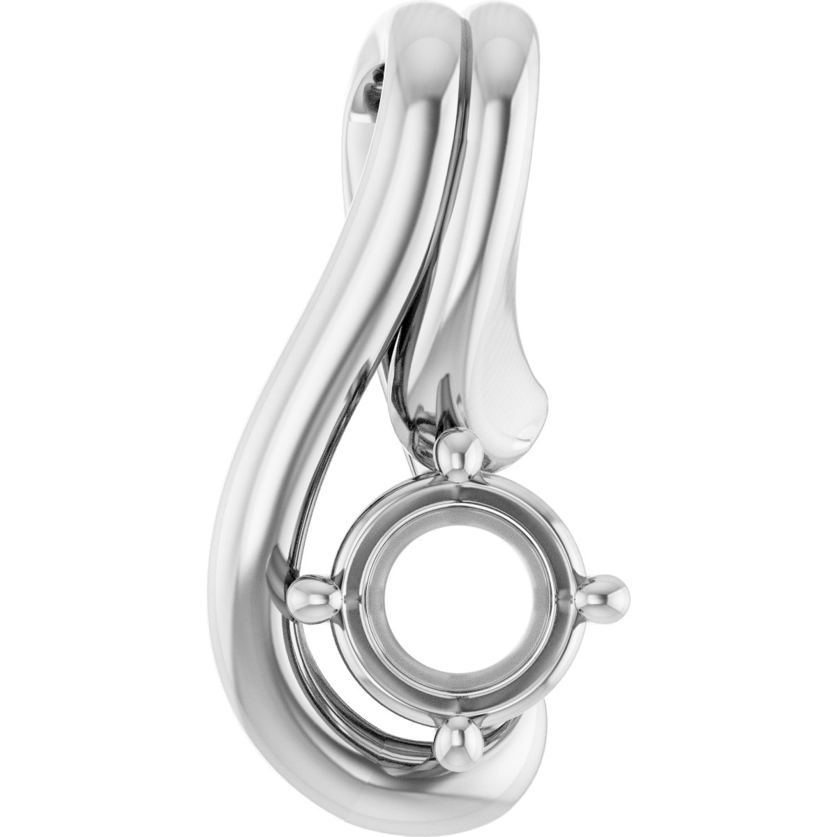 Solitaire Freeform Pendant