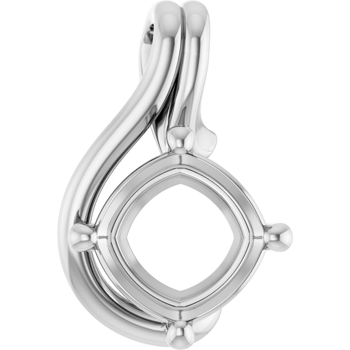 Solitaire Freeform Pendant