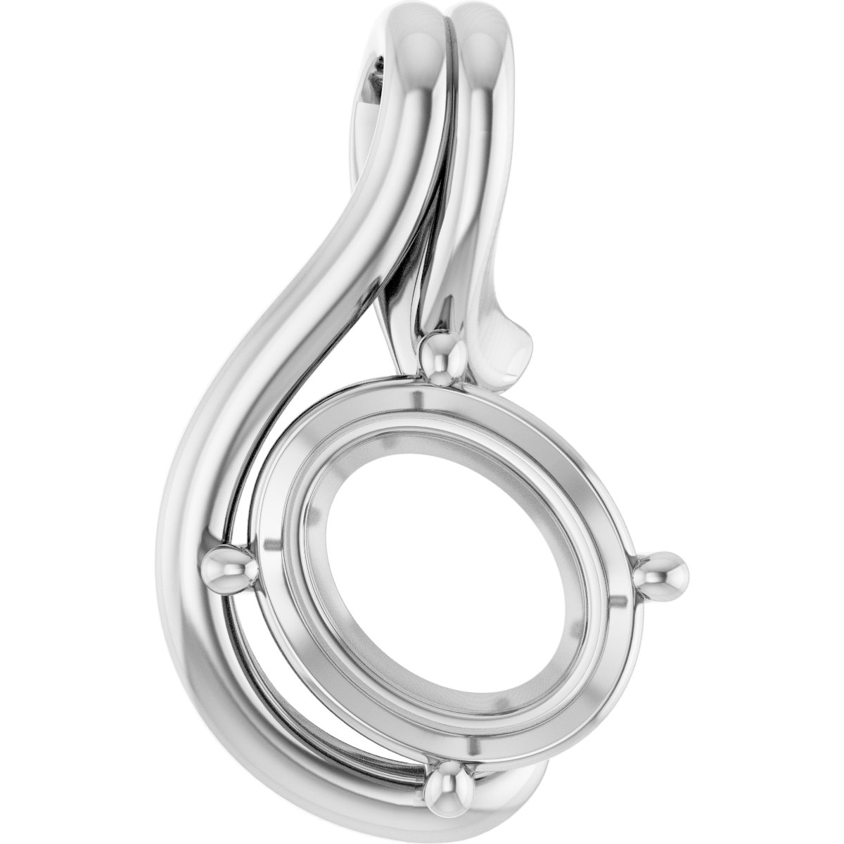 Solitaire Freeform Pendant