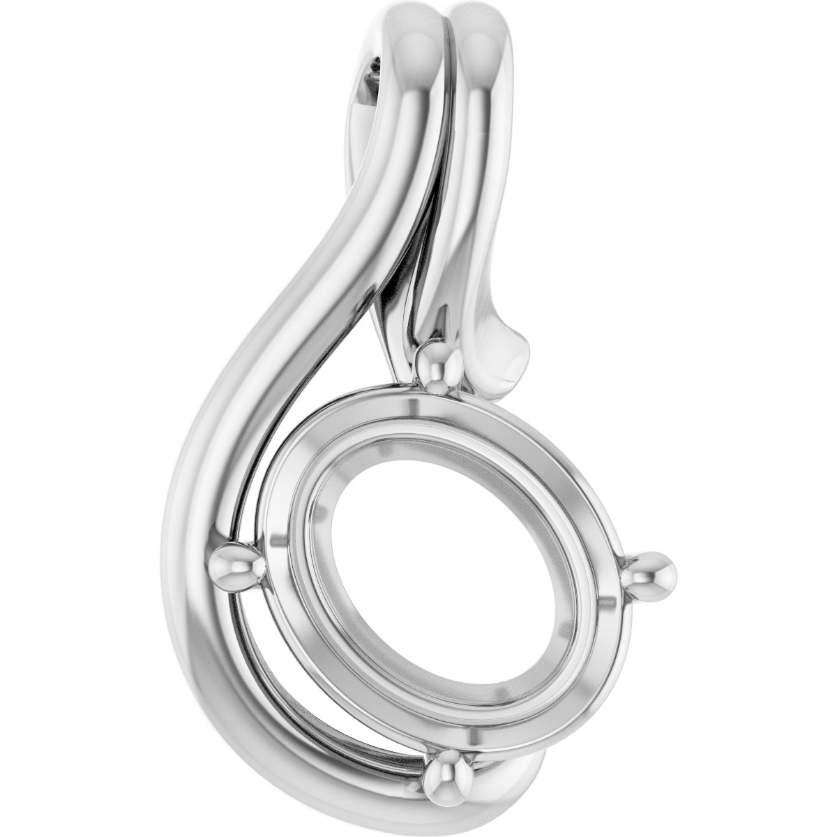 Solitaire Freeform Pendant