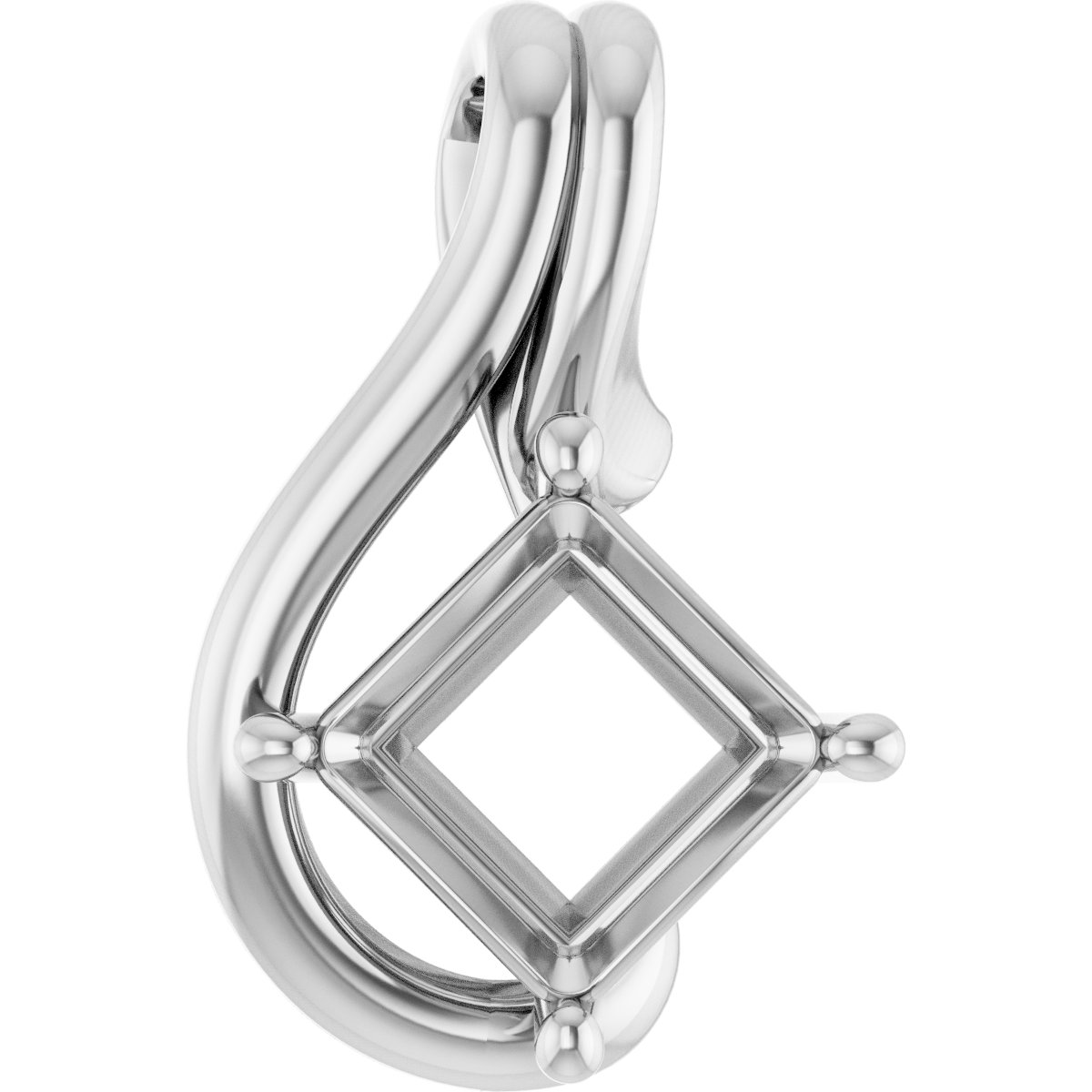 Solitaire Freeform Pendant