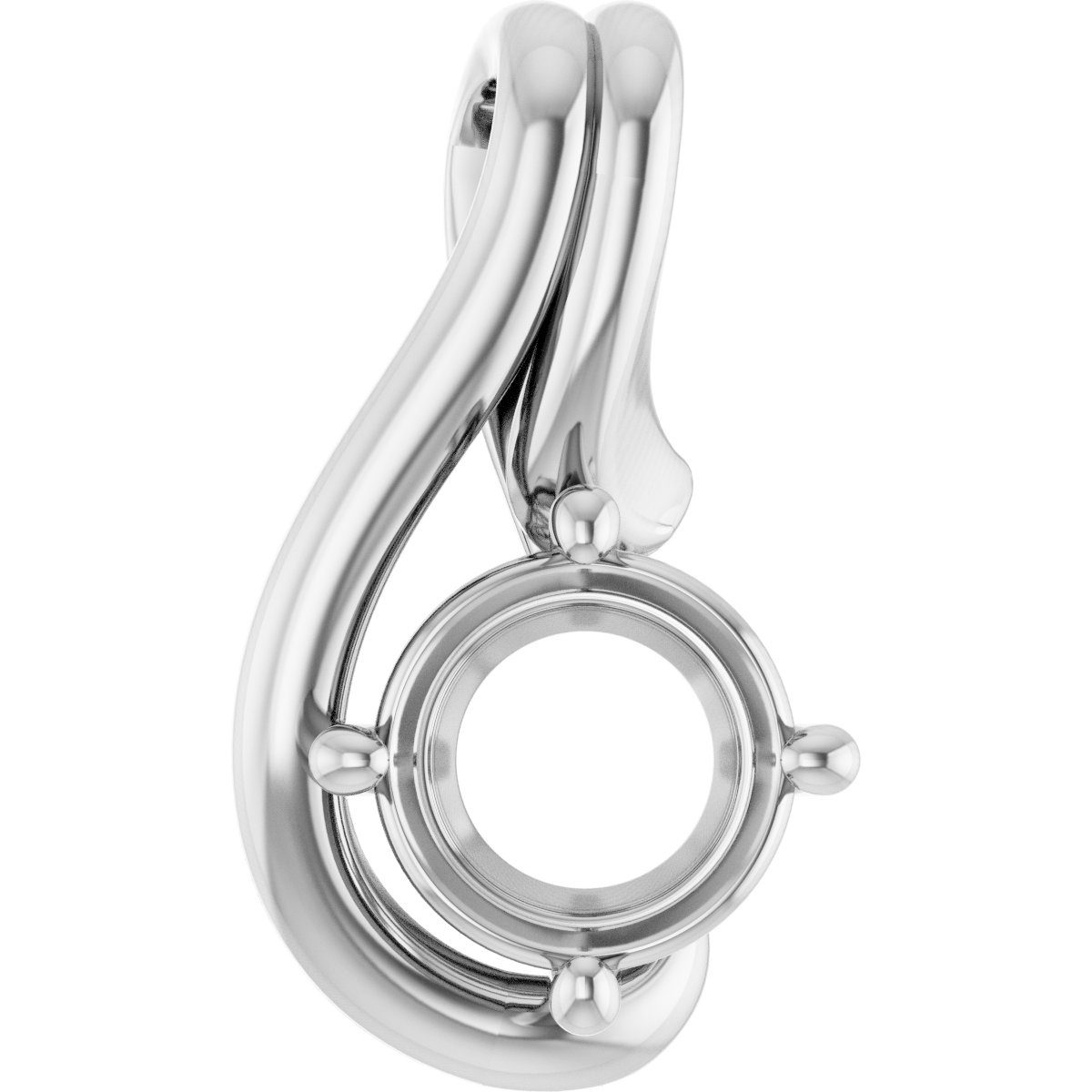 Solitaire Freeform Pendant