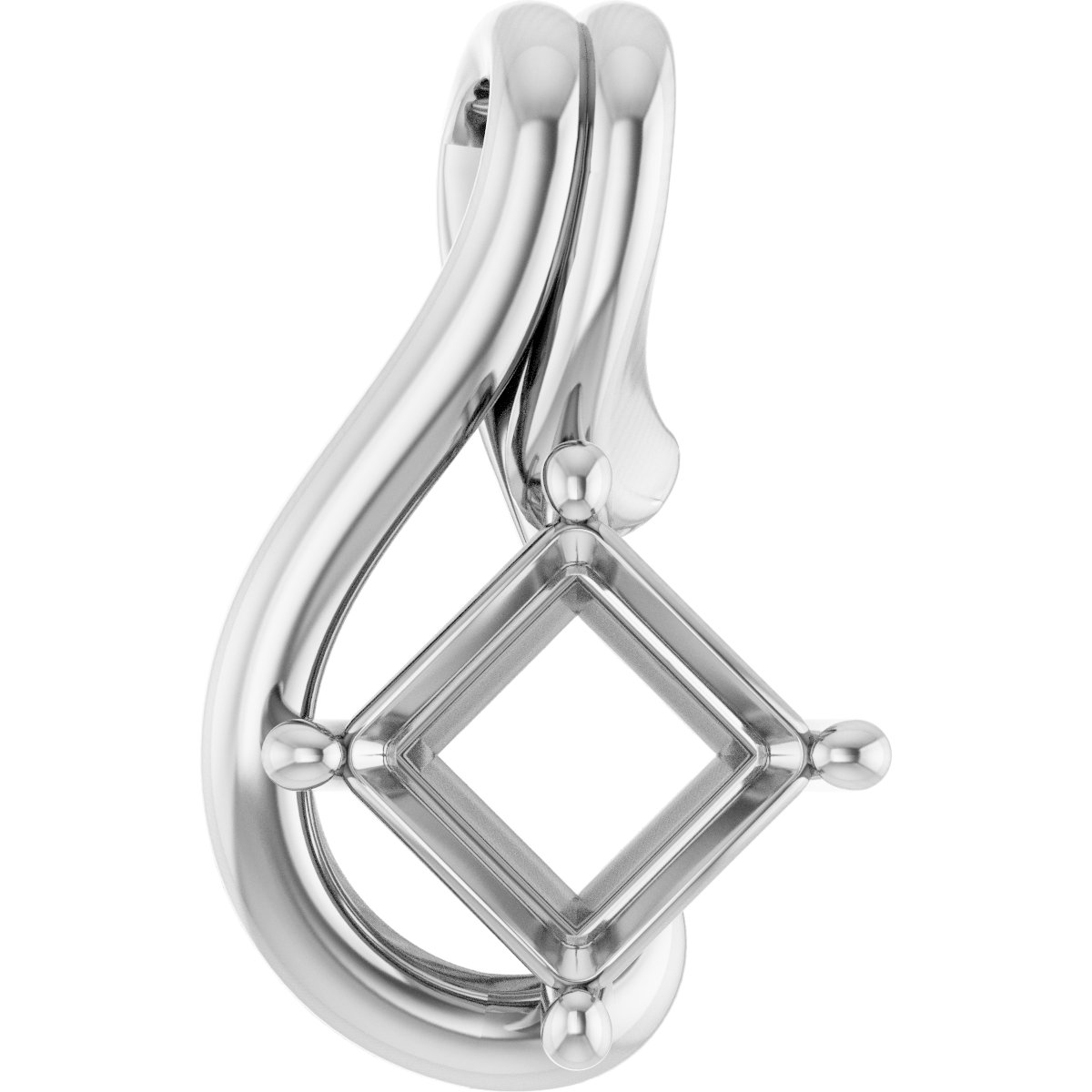 Solitaire Freeform Pendant