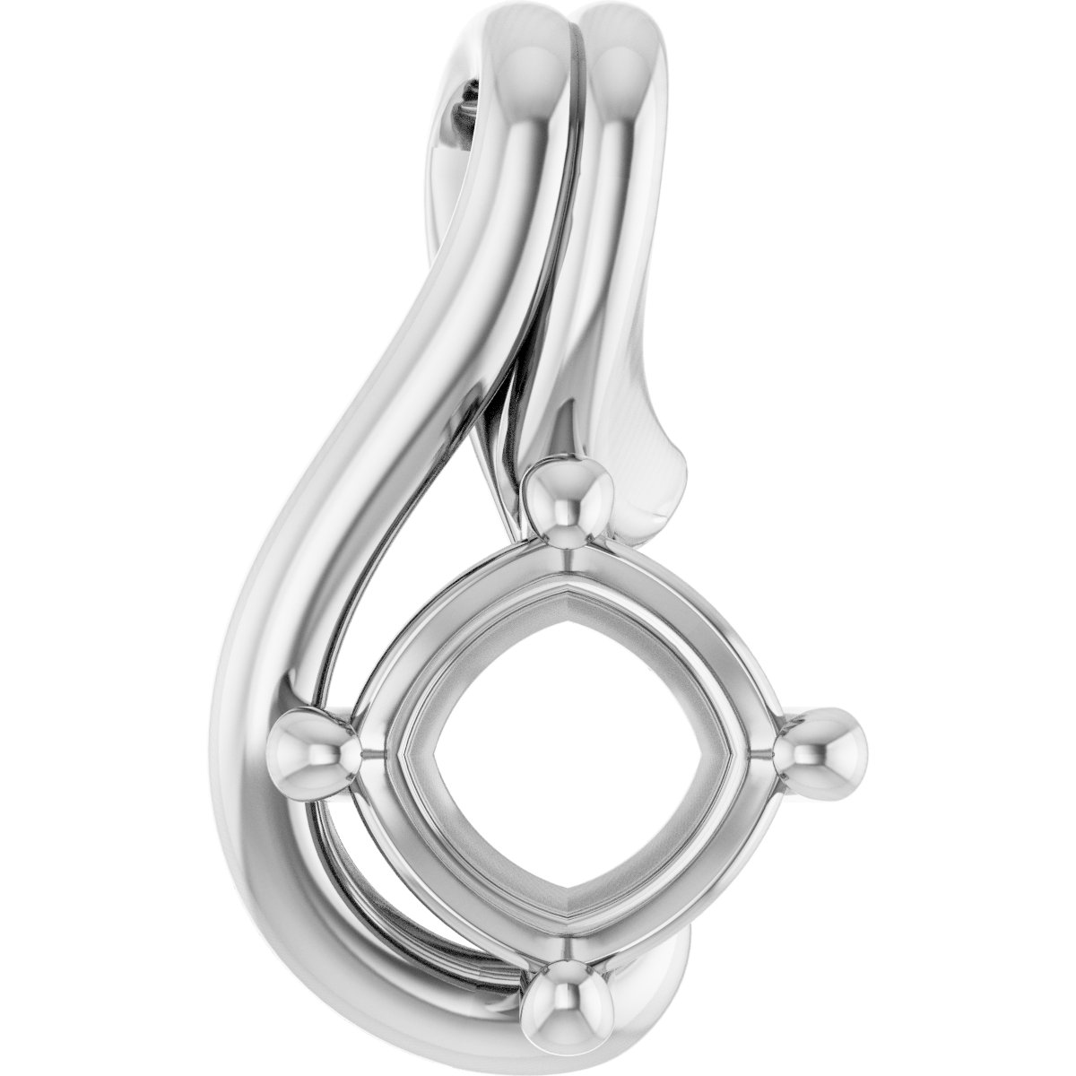 Solitaire Freeform Pendant