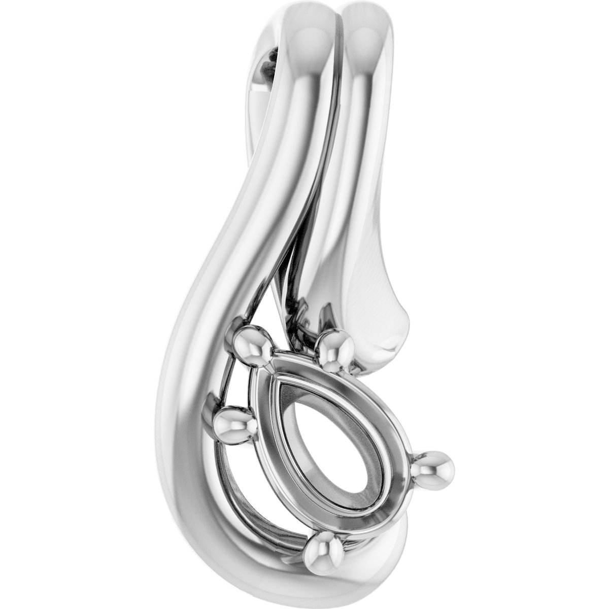 Solitaire Freeform Pendant