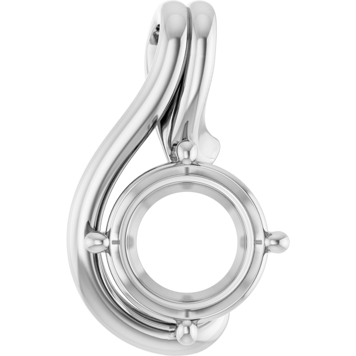 Solitaire Freeform Pendant