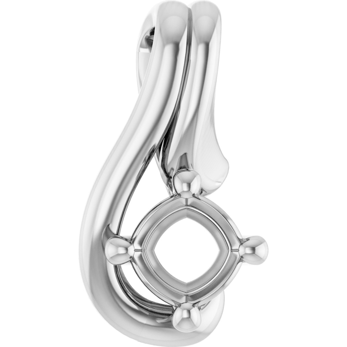 Solitaire Freeform Pendant
