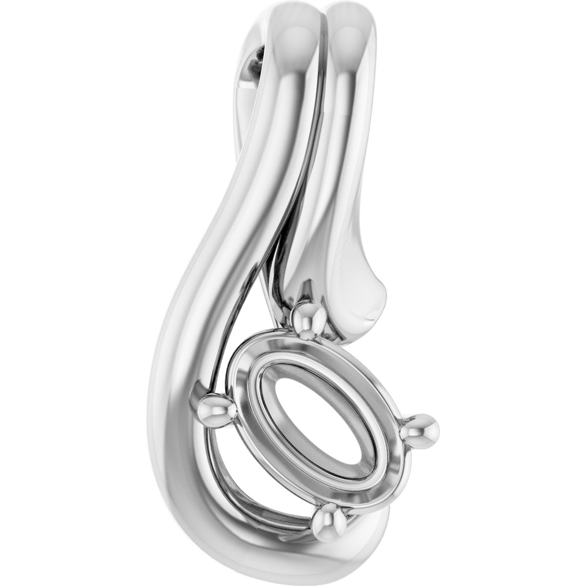 Solitaire Freeform Pendant