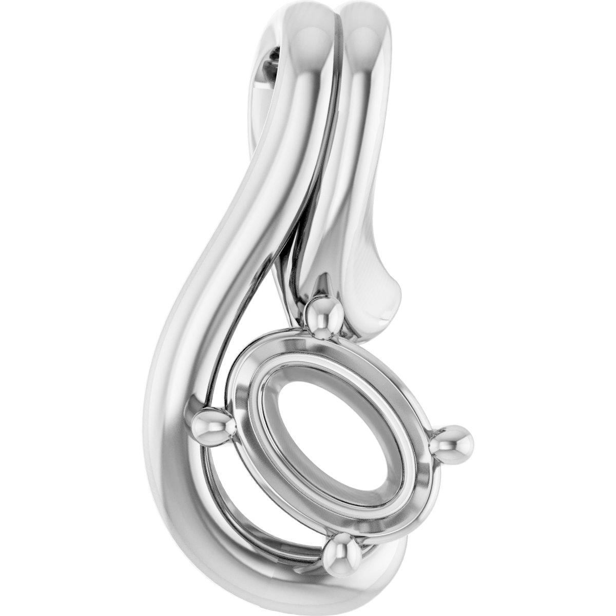 Solitaire Freeform Pendant
