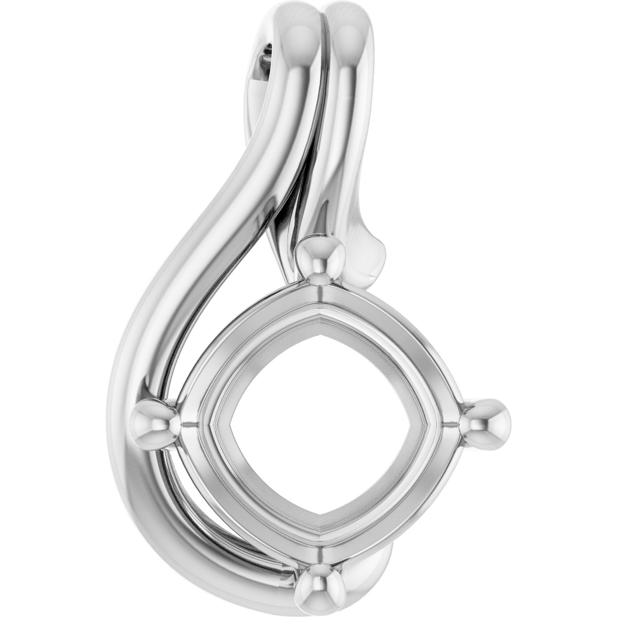 Solitaire Freeform Pendant