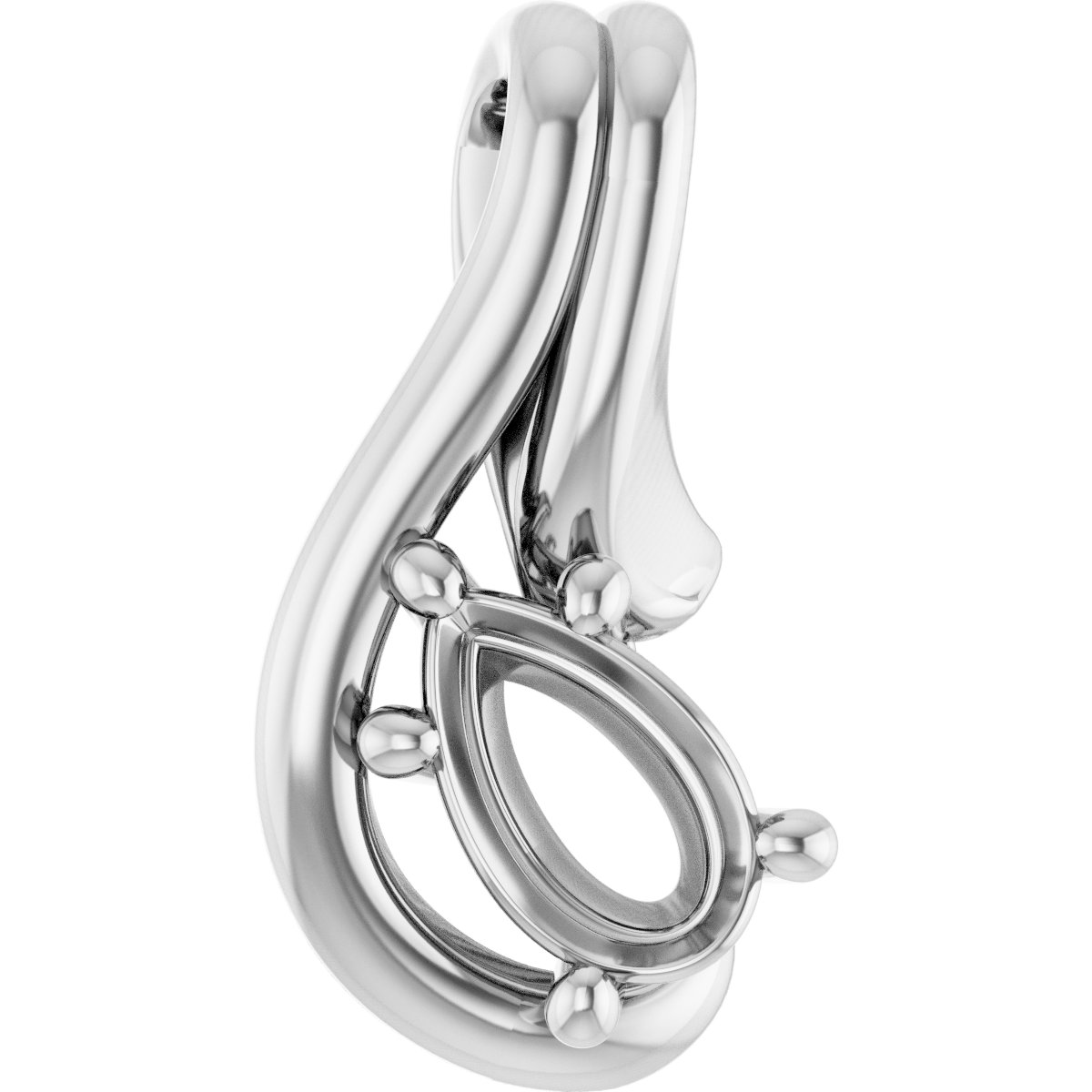 Solitaire Freeform Pendant