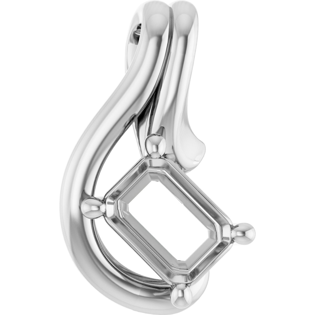 Solitaire Freeform Pendant