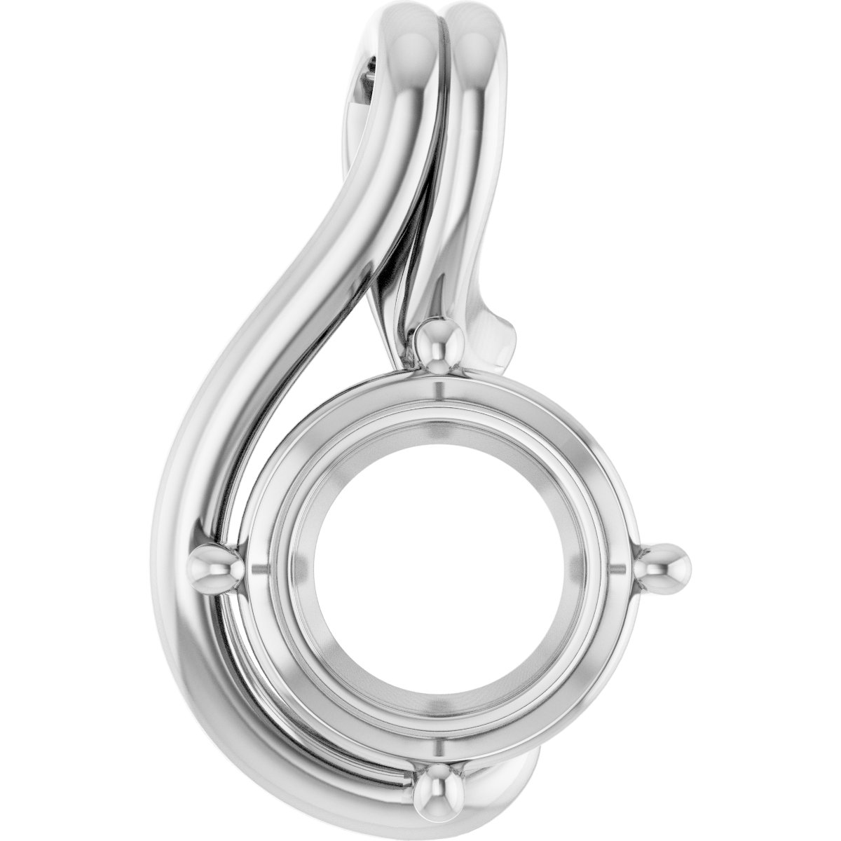 Solitaire Freeform Pendant