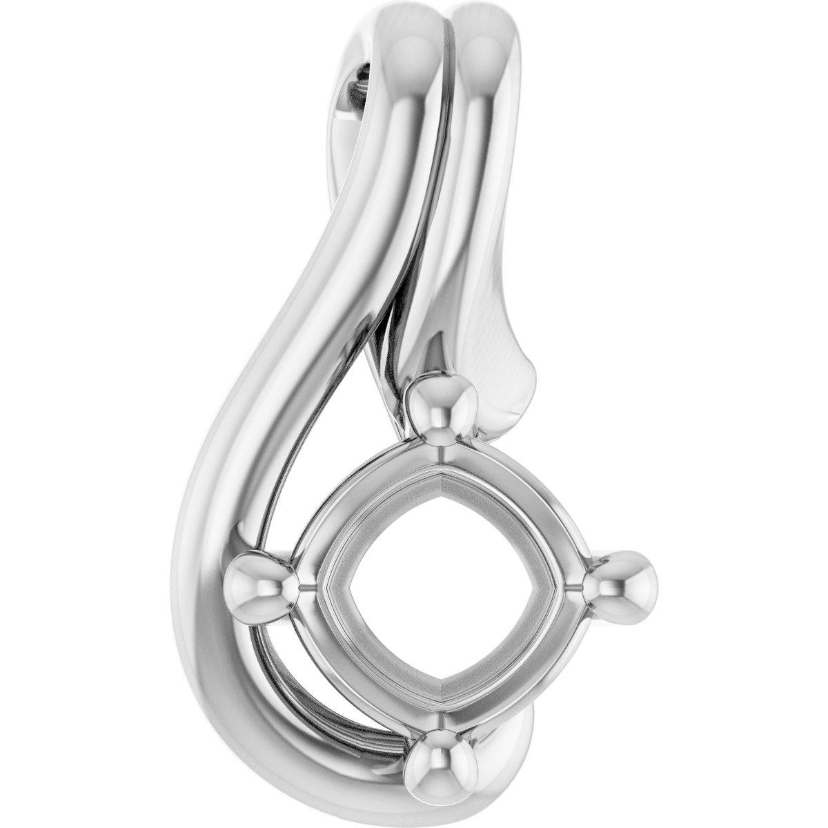 Solitaire Freeform Pendant