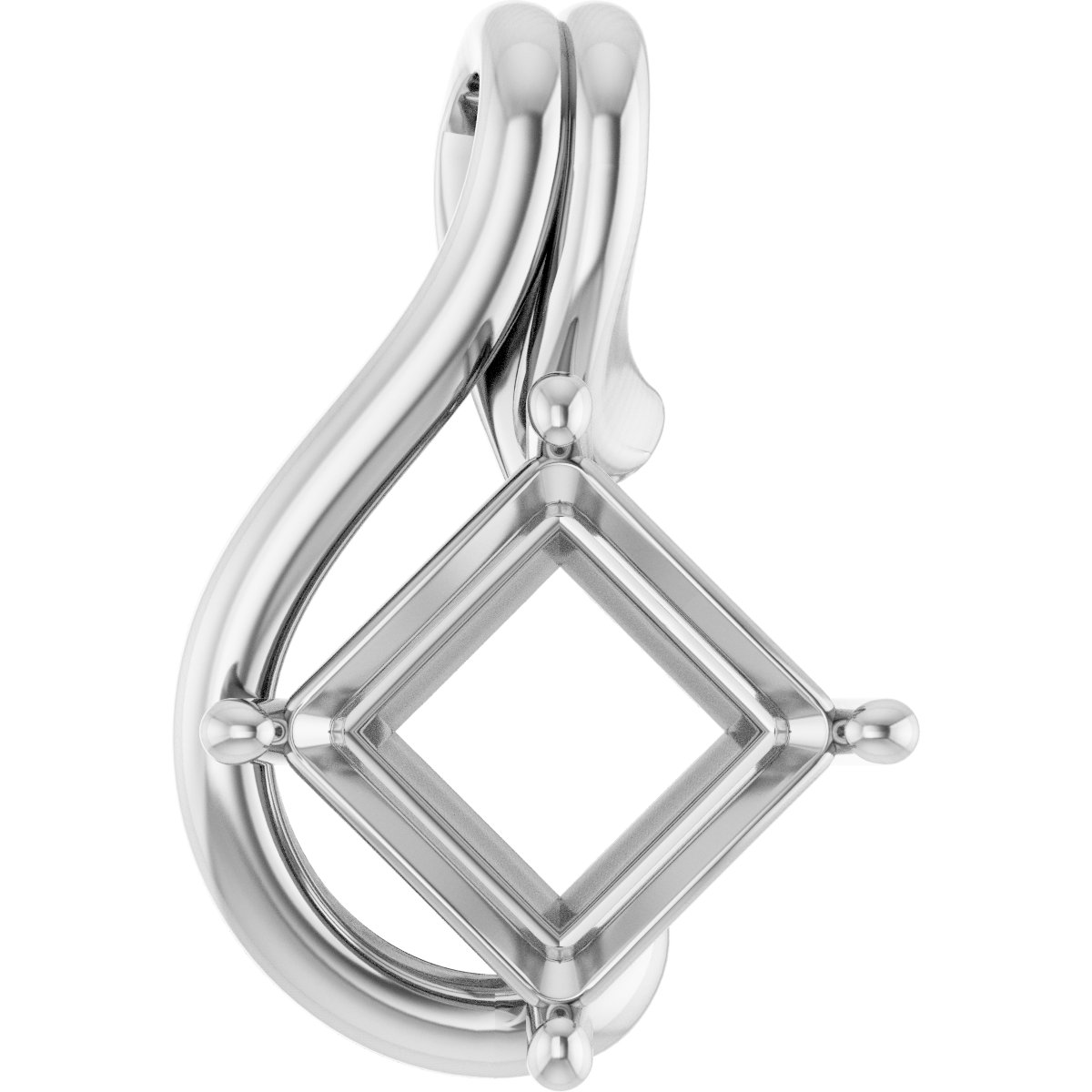 Solitaire Freeform Pendant