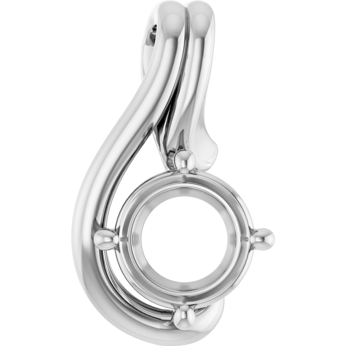 Solitaire Freeform Pendant