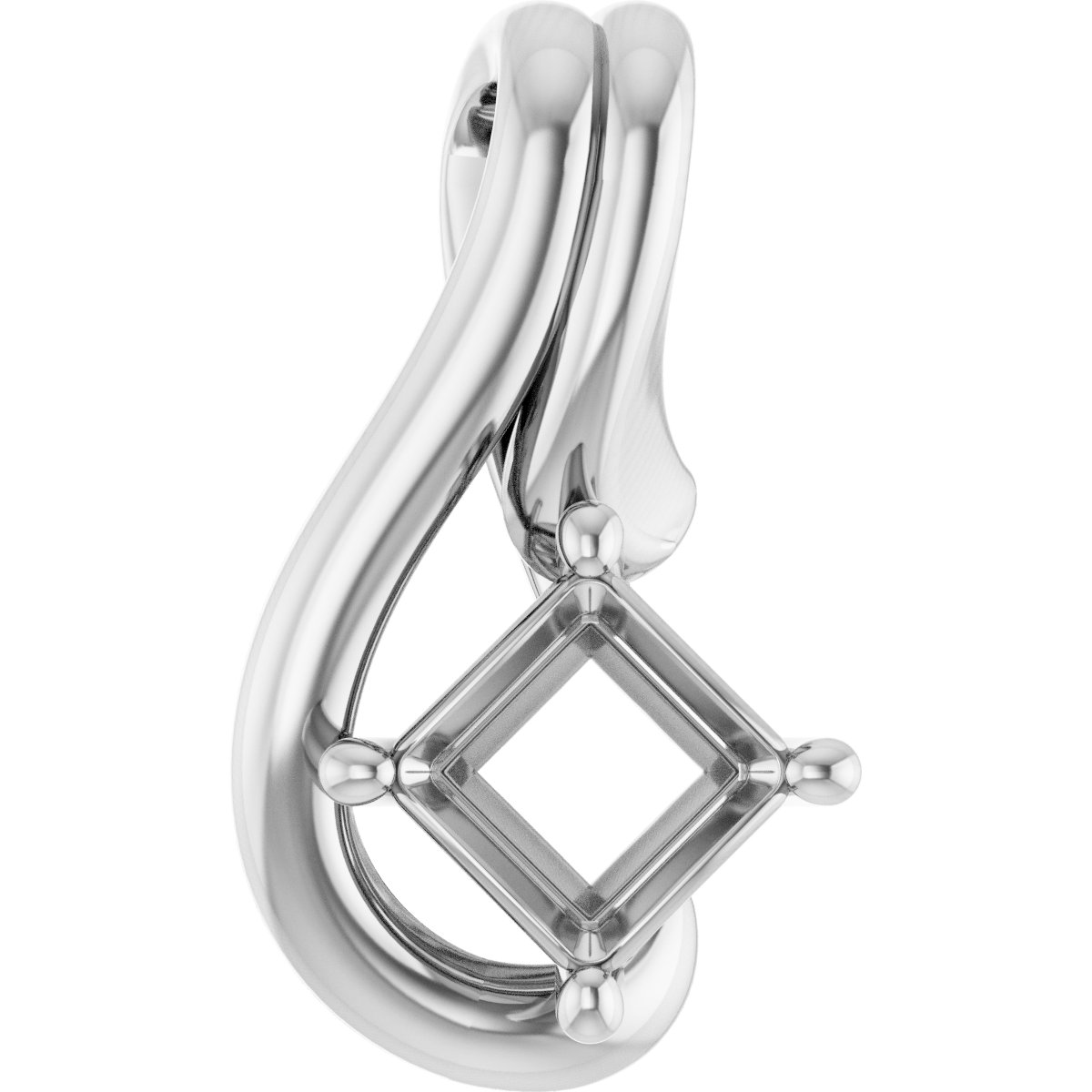 Solitaire Freeform Pendant