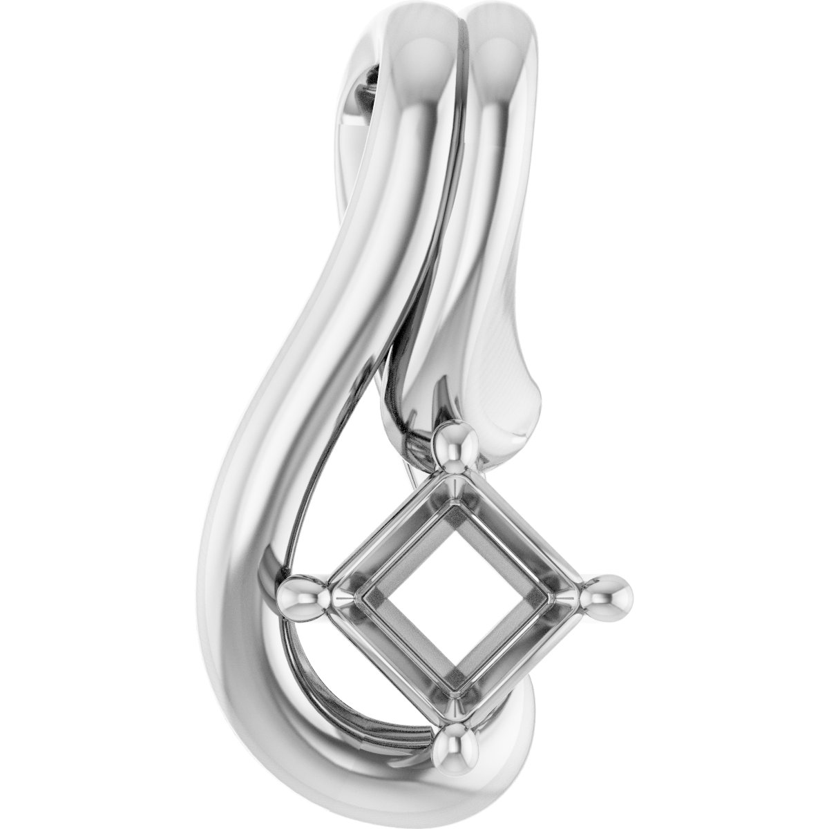 Solitaire Freeform Pendant