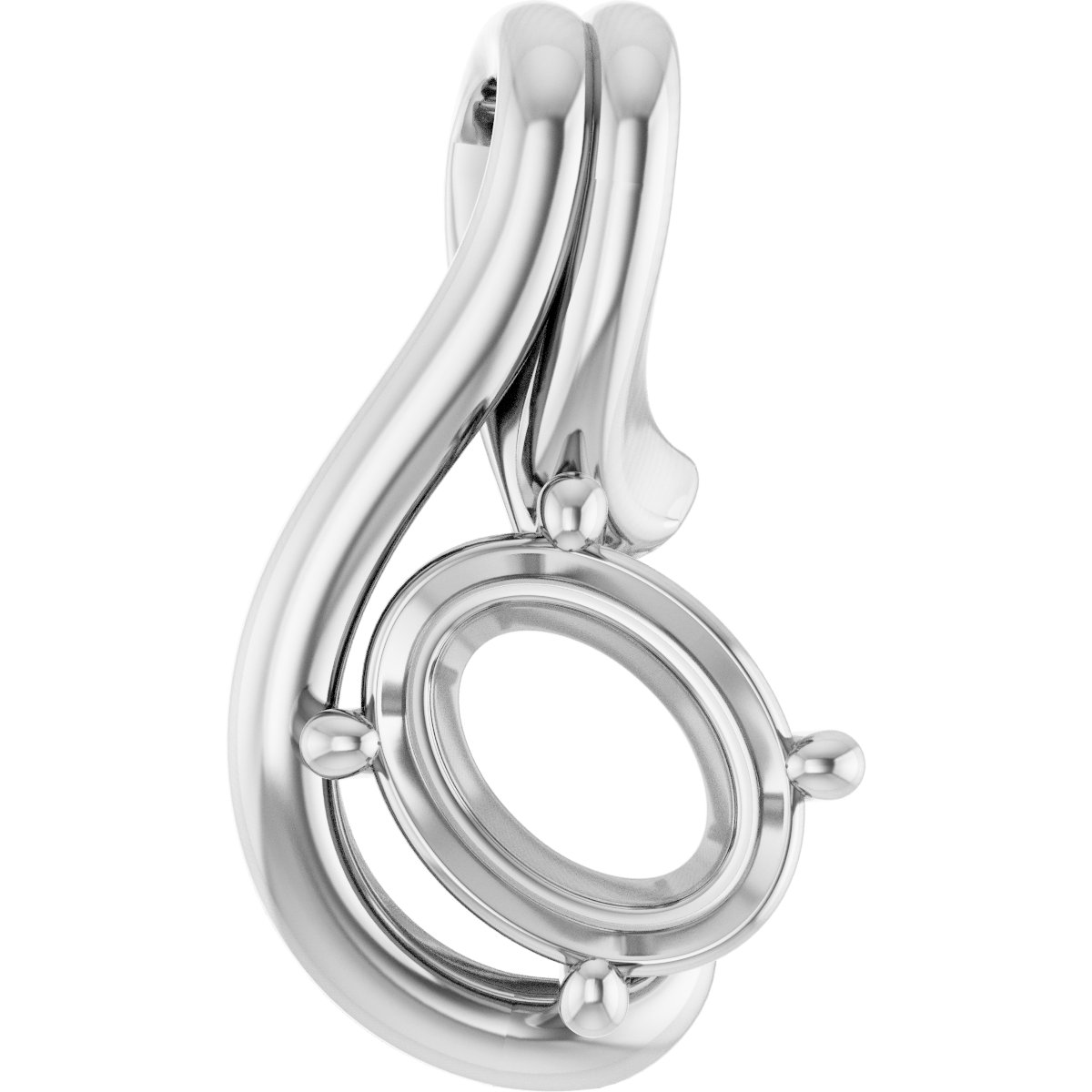 Solitaire Freeform Pendant