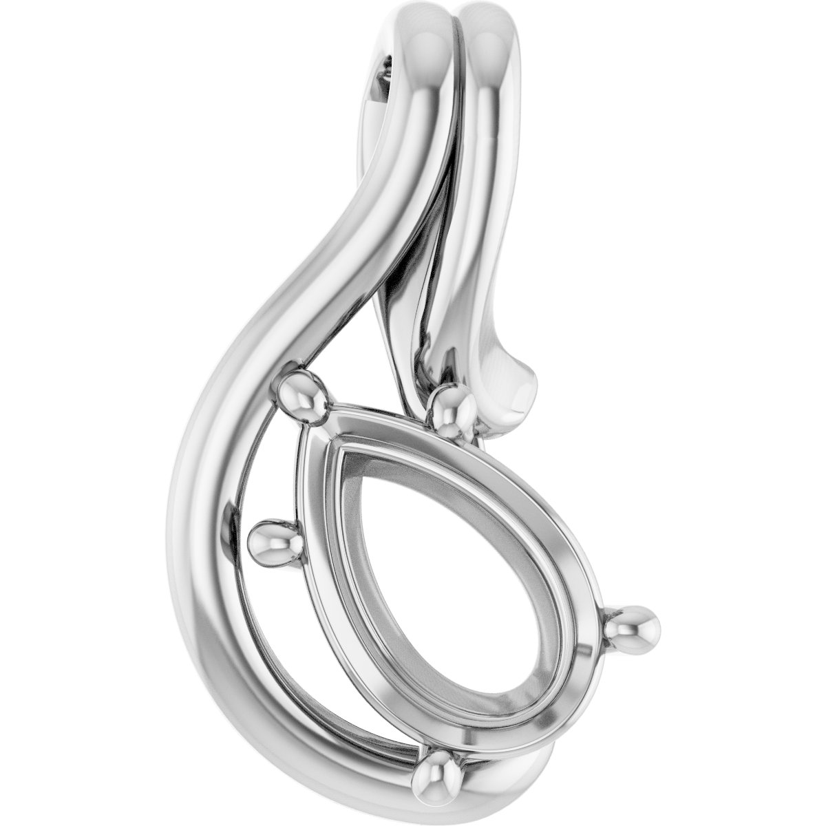 Solitaire Freeform Pendant