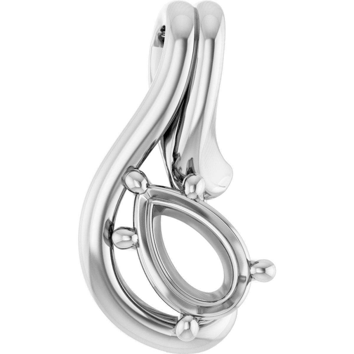 Solitaire Freeform Pendant
