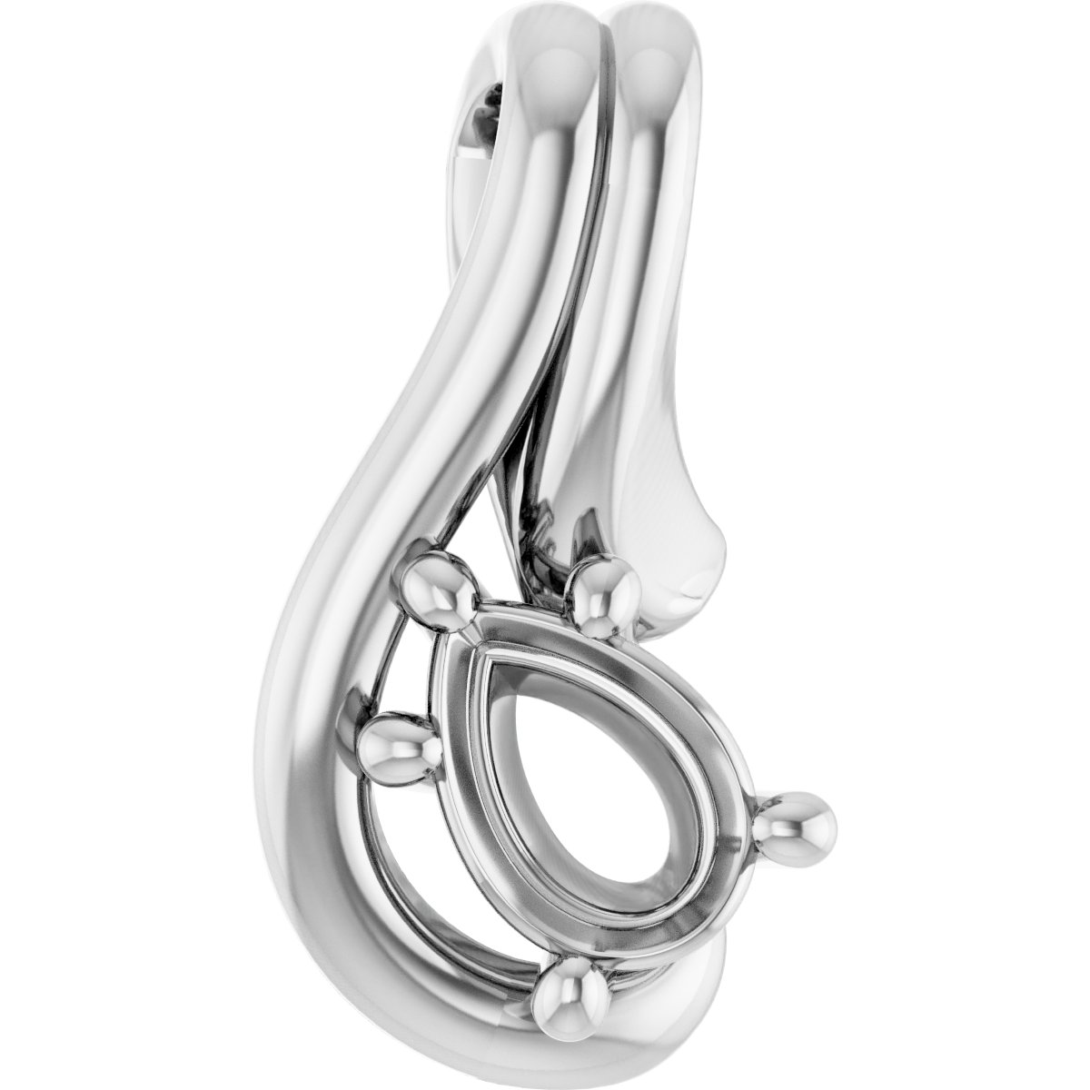 Solitaire Freeform Pendant